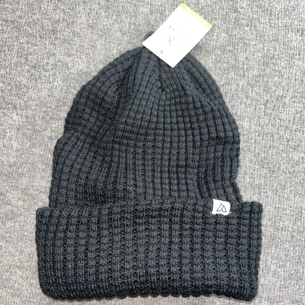 Alpine Design Women's Slouchy Waffle Beanie Hat, One Size, black NWT